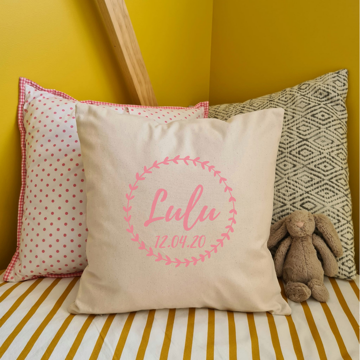 Personalised Kids Cushion Cover - Fairtrade Cotton