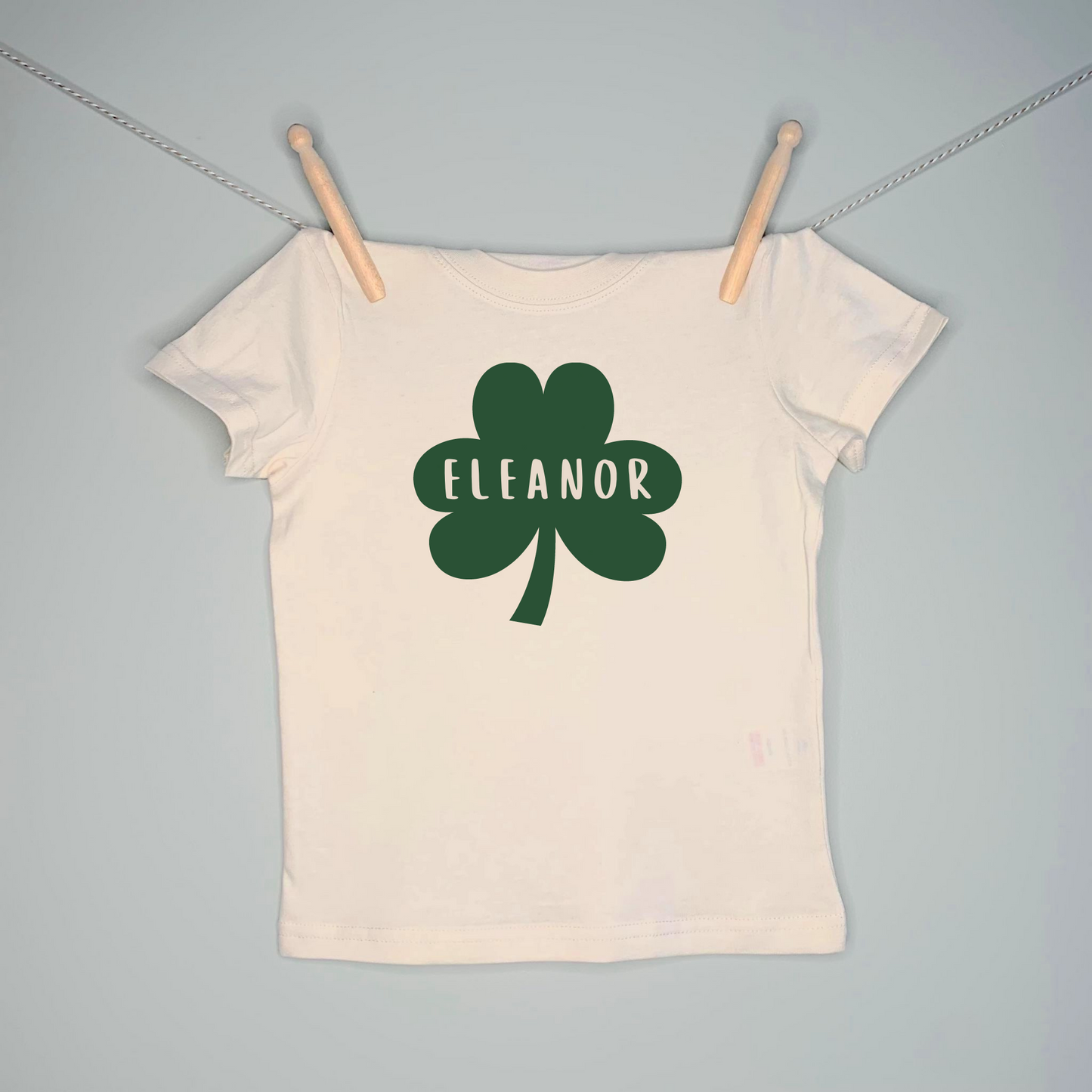 Personalised Children's Shamrock T-Shirt - 100% Organic Cotton