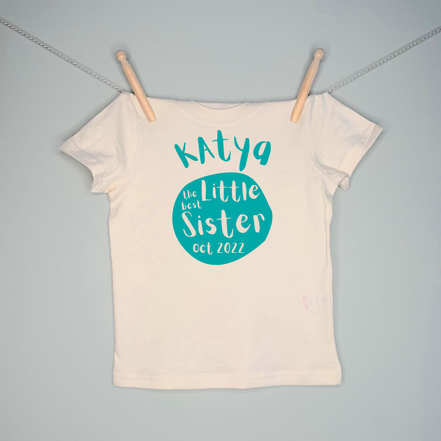 Personalised Best Sister T-Shirt - 100% Organic Cotton