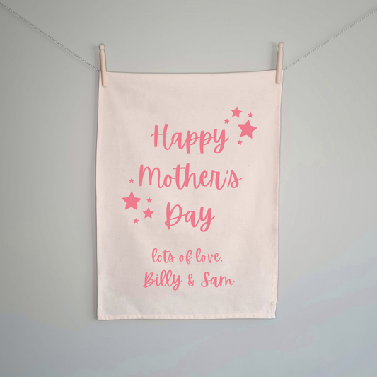 Happy Mother's Day Tea Towel - 100% Organic Cotton