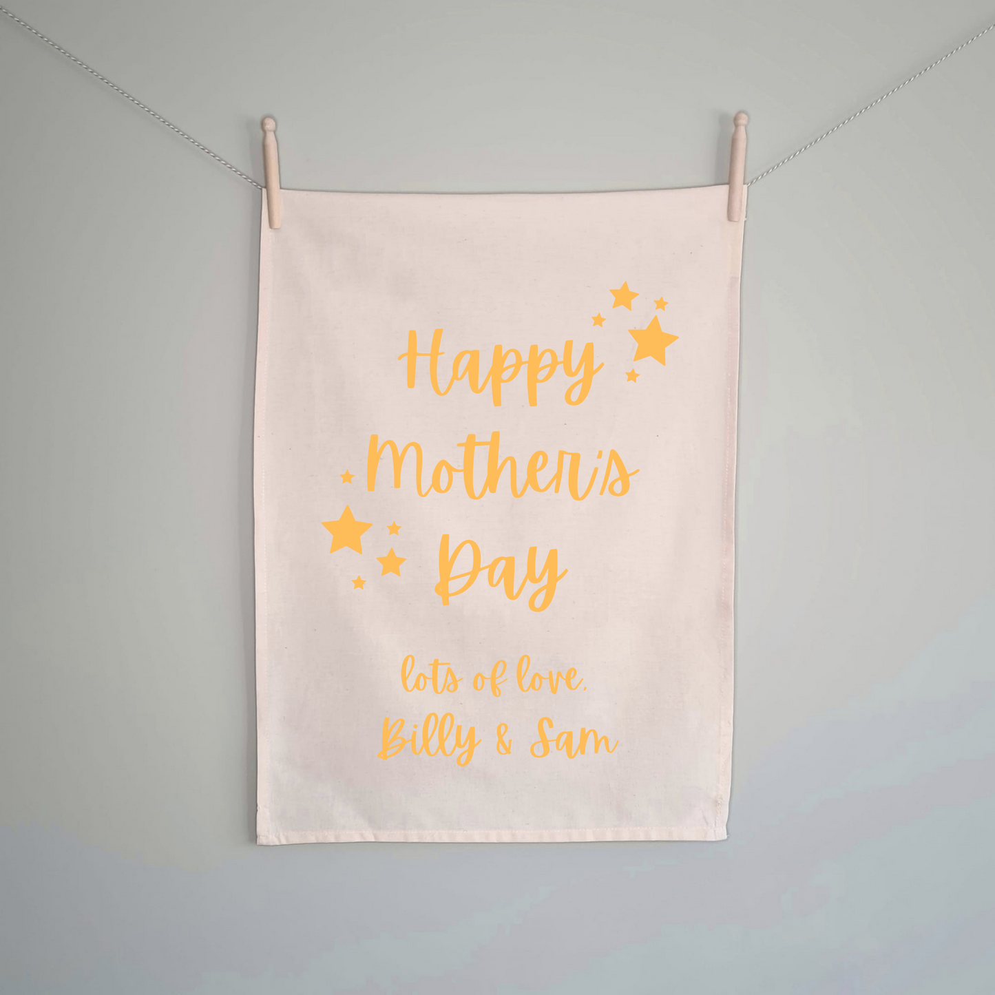 Happy Mother's Day Tea Towel - 100% Organic Cotton