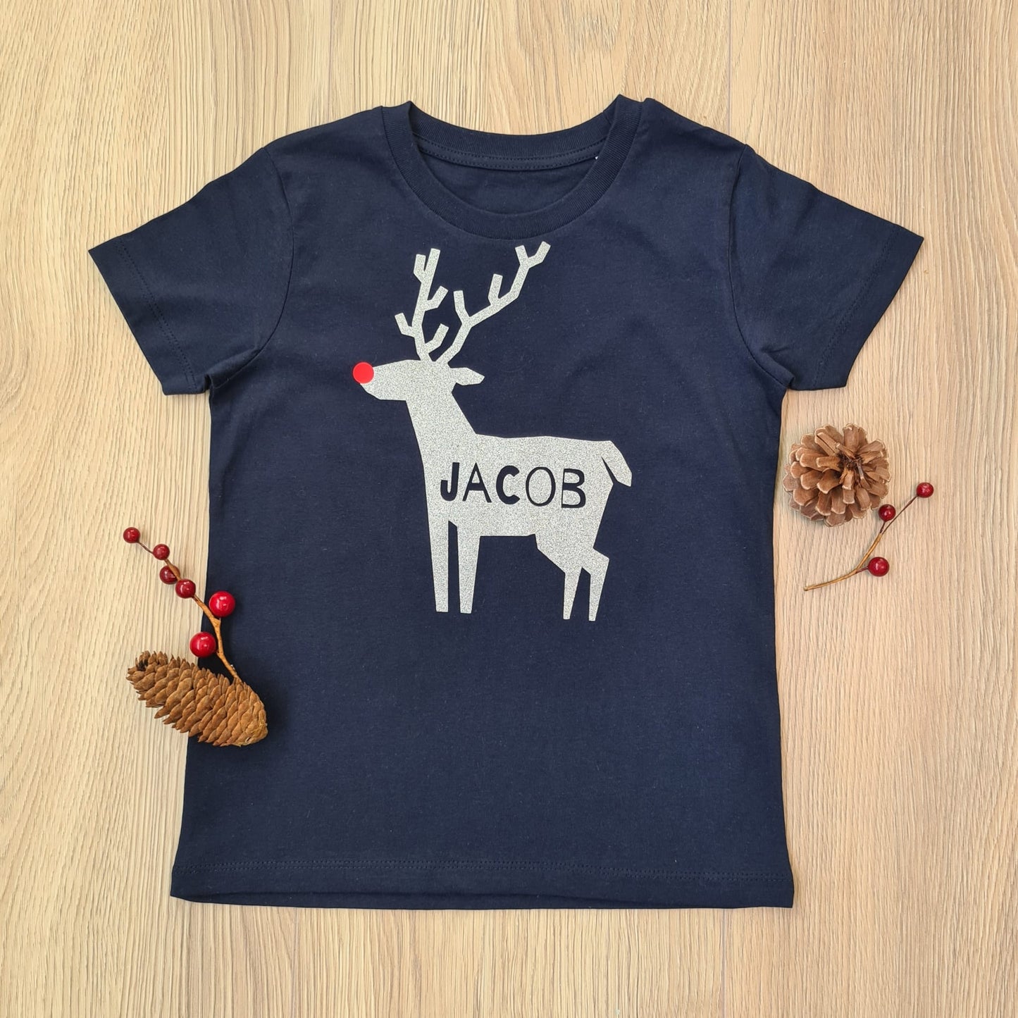 Personalised Children's Christmas Reindeer T-Shirt